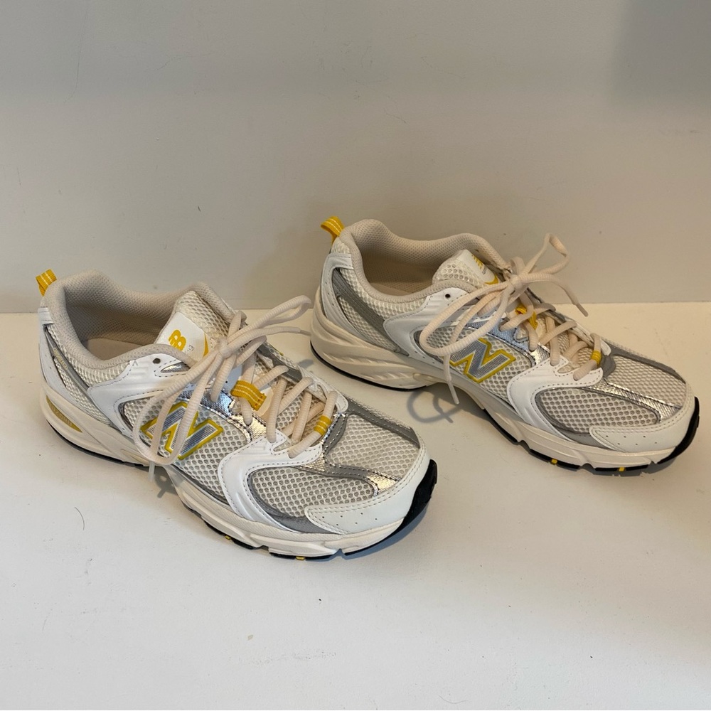 New Balance White and Yellow Women's Sneakers 0032 - Picture 10 of 15